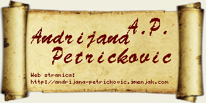 Andrijana Petričković vizit kartica